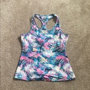 Women's Tropical Print Racerback Tank Top